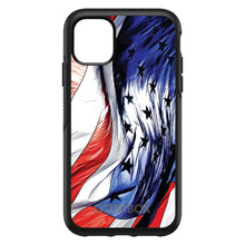 DistinctInk™ OtterBox Symmetry Series Case for Apple iPhone / Samsung Galaxy / Google Pixel - Red White Blue United States Flag Waving