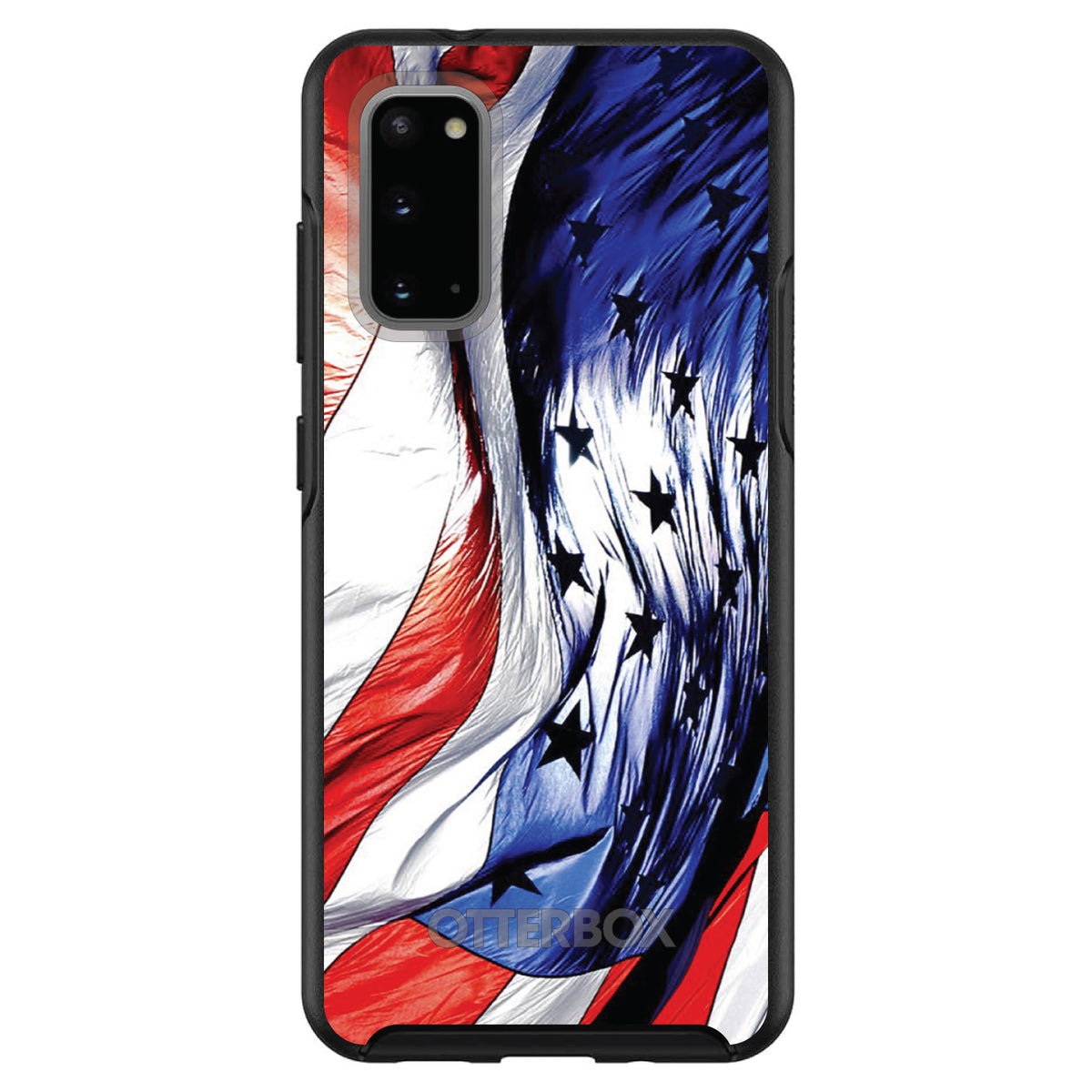 Red White Blue United States Flag Waving OtterBox Symmetry Case for iPhone & Galaxy, view 5
