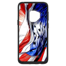 DistinctInk™ OtterBox Symmetry Series Case for Apple iPhone / Samsung Galaxy / Google Pixel - Red White Blue United States Flag Waving