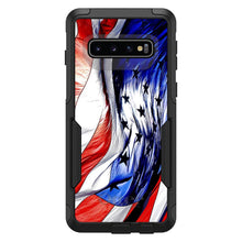 DistinctInk™ OtterBox Commuter Series Case for Apple iPhone or Samsung Galaxy - Red White Blue United States Flag Waving