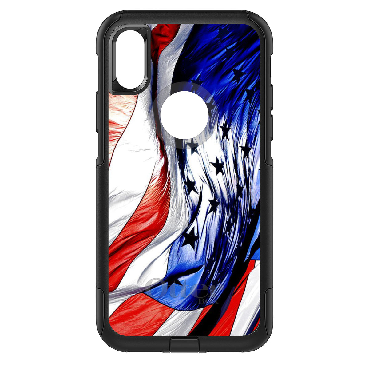 Red White Blue United States Flag Waving OtterBox Commuter Case for iPhone & Galaxy, view 3