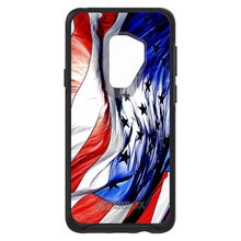 DistinctInk™ OtterBox Symmetry Series Case for Apple iPhone / Samsung Galaxy / Google Pixel - Red White Blue United States Flag Waving