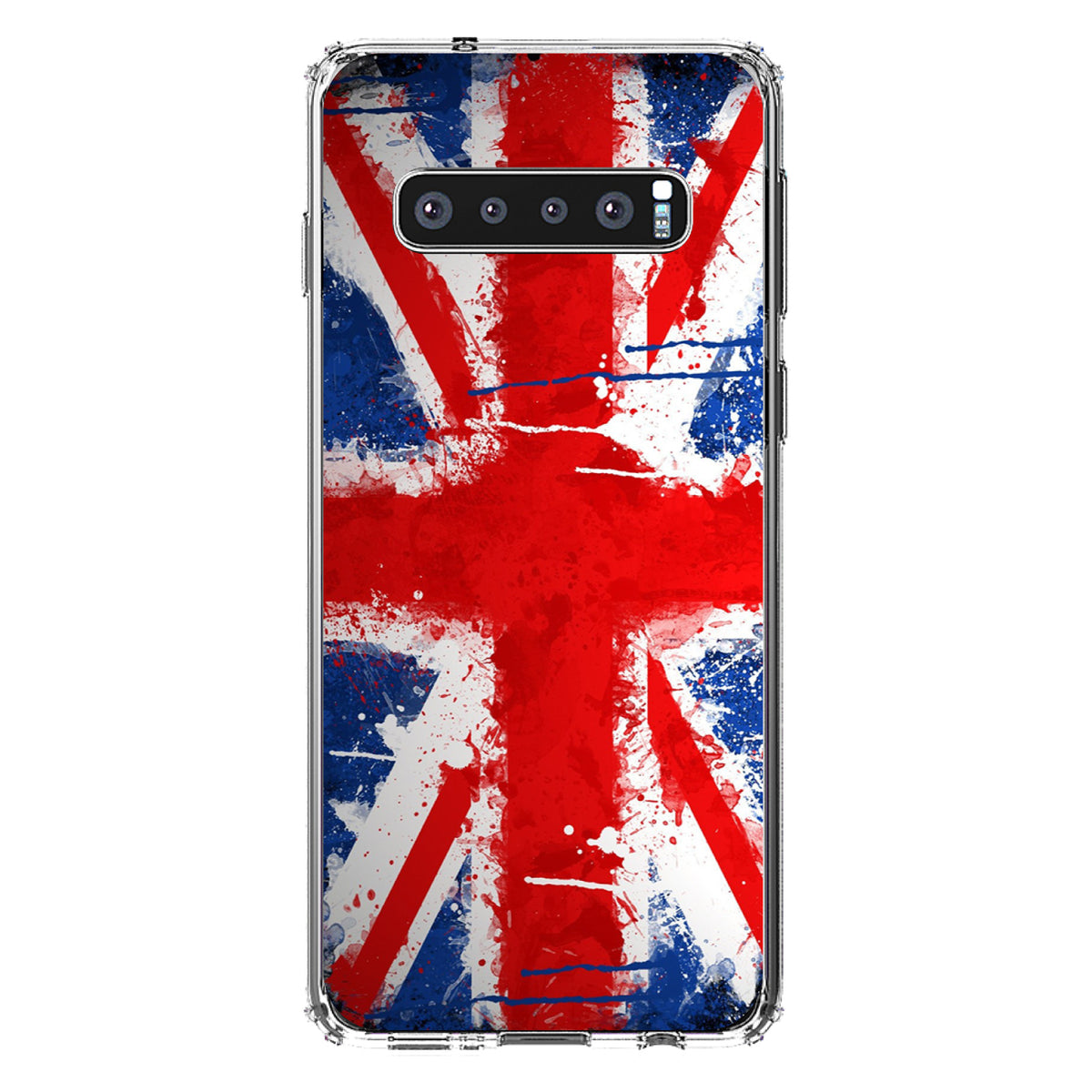 Red White Blue British Flag Graffiti Clear Shockproof iPhone Case, view 17