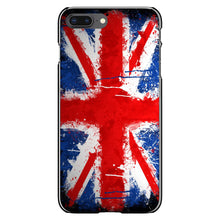 DistinctInk® Hard Plastic Snap-On Case for Apple iPhone or Samsung Galaxy - Red White Blue British Flag Graffiti