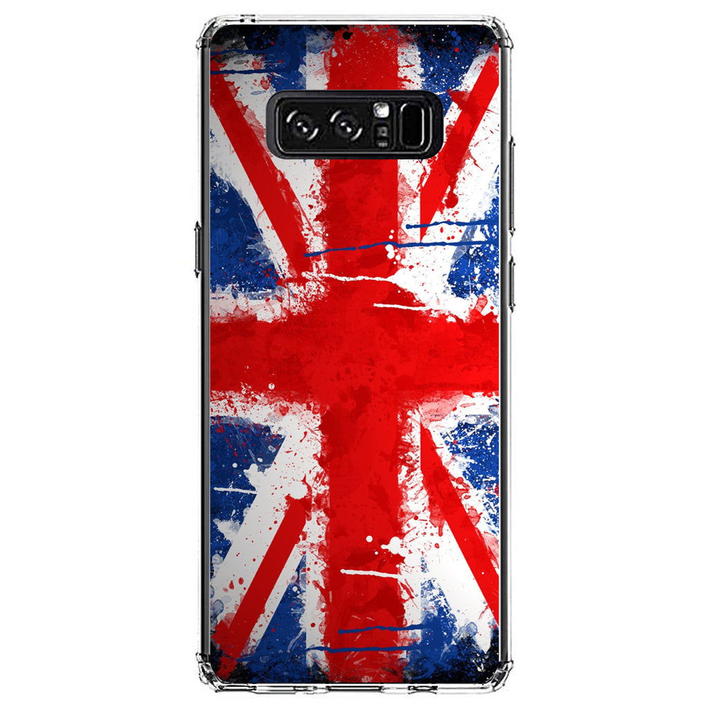Red White Blue British Flag Graffiti Clear Shockproof iPhone Case, view 12