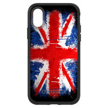 DistinctInk™ OtterBox Symmetry Series Case for Apple iPhone / Samsung Galaxy / Google Pixel - Red White Blue British Flag Graffiti