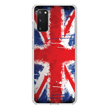 DistinctInk® Clear Shockproof Hybrid Case for Apple iPhone / Samsung Galaxy / Google Pixel - Red White Blue British Flag Graffiti
