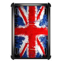 DistinctInk™ OtterBox Defender Series Case for Apple iPad / iPad Pro / iPad Air / iPad Mini - Red White Blue British Flag Graffiti