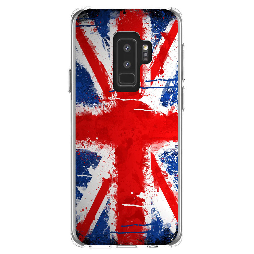 Red White Blue British Flag Graffiti Clear Shockproof iPhone Case, view 20