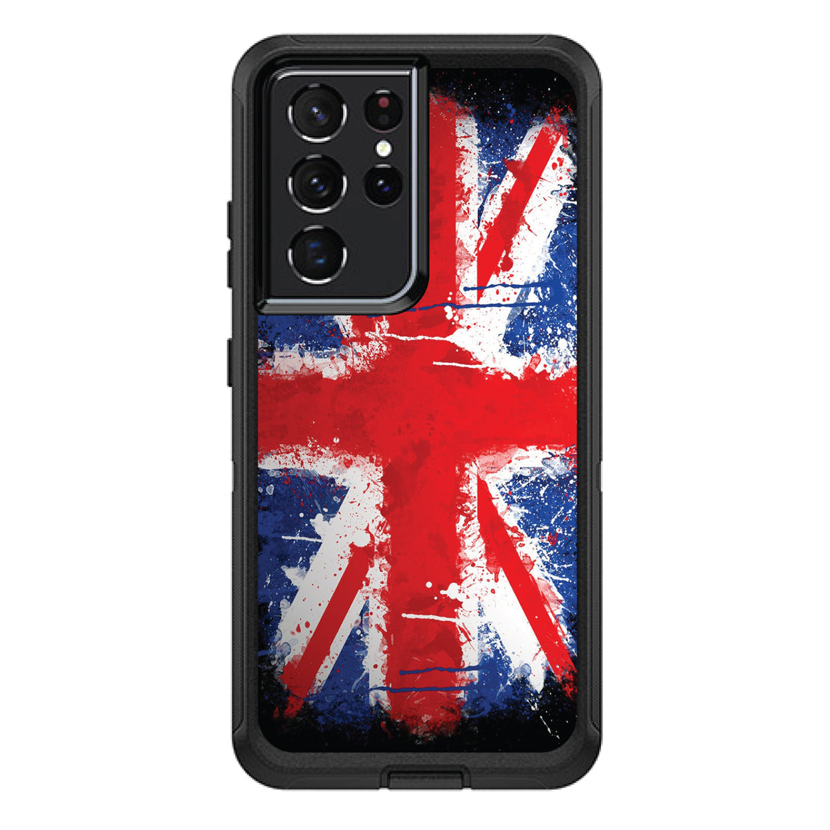 Red White Blue British Flag Graffiti OtterBox Defender Case for iPhone & Galaxy, view 7