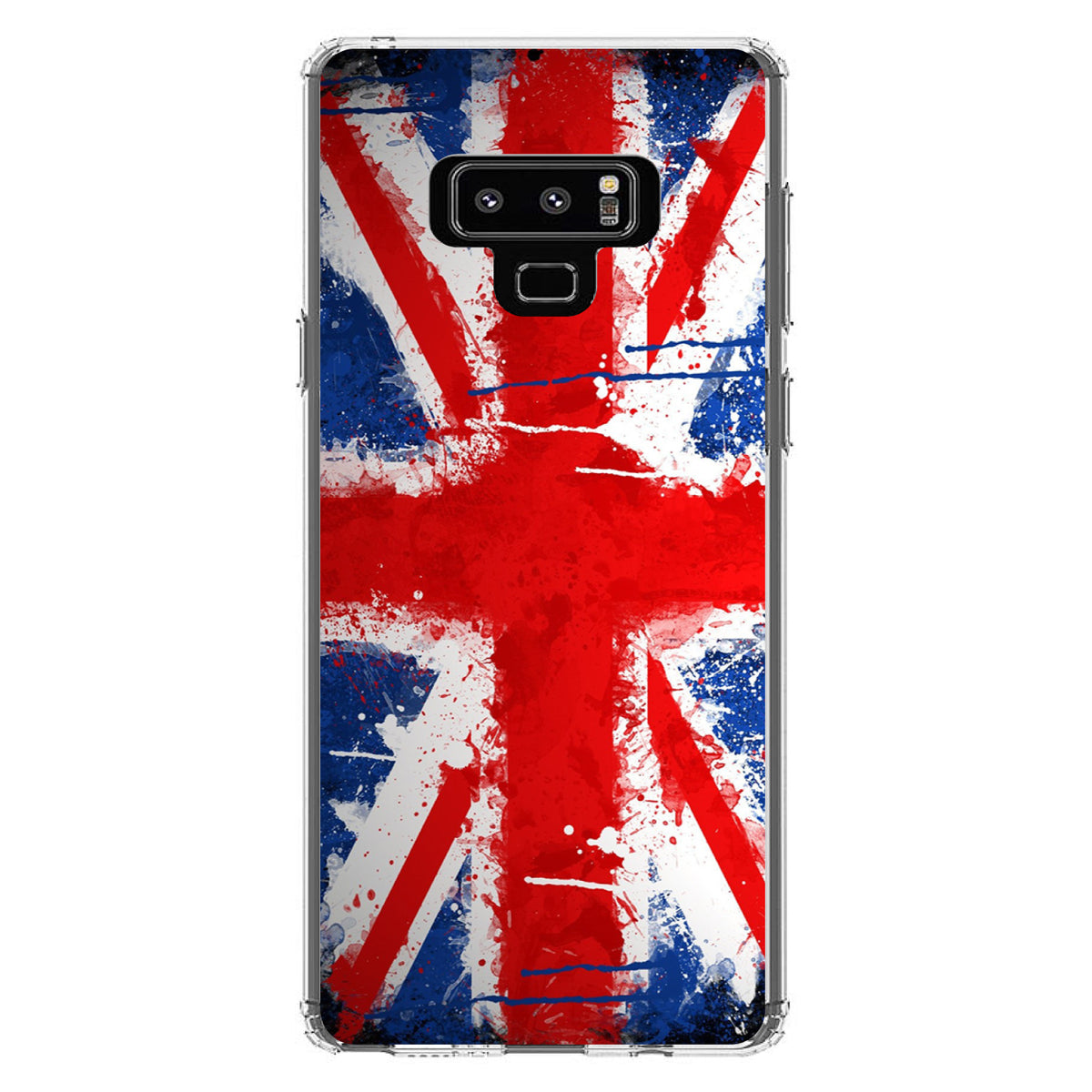 Red White Blue British Flag Graffiti Clear Shockproof iPhone Case, view 11