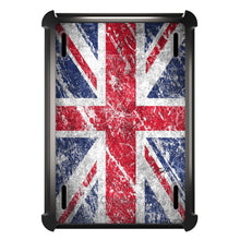 DistinctInk™ OtterBox Defender Series Case for Apple iPad / iPad Pro / iPad Air / iPad Mini - Red White Blue British Flag Weathered