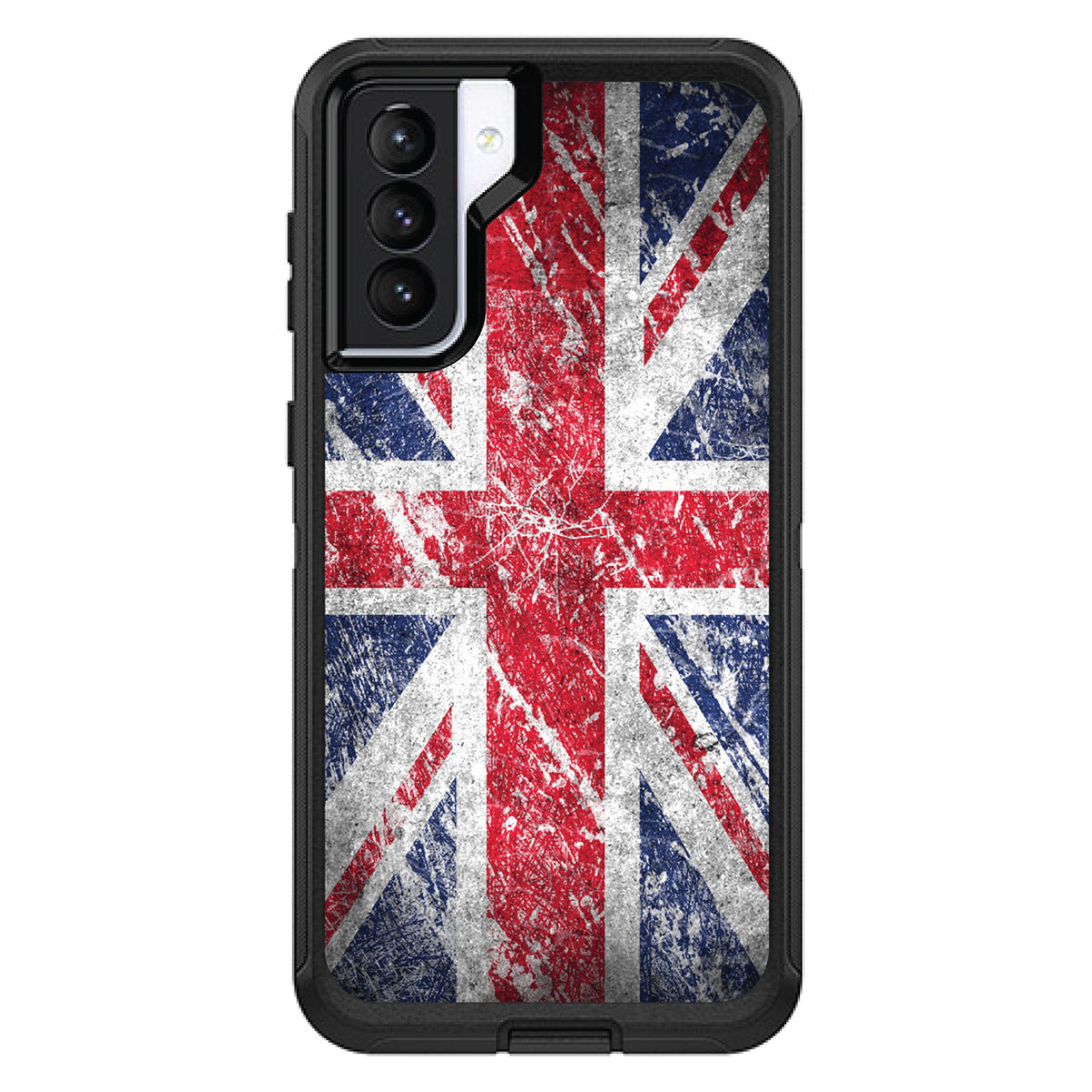 Red White Blue British Flag Weathered OtterBox Defender Case for iPhone & Galaxy, view 6