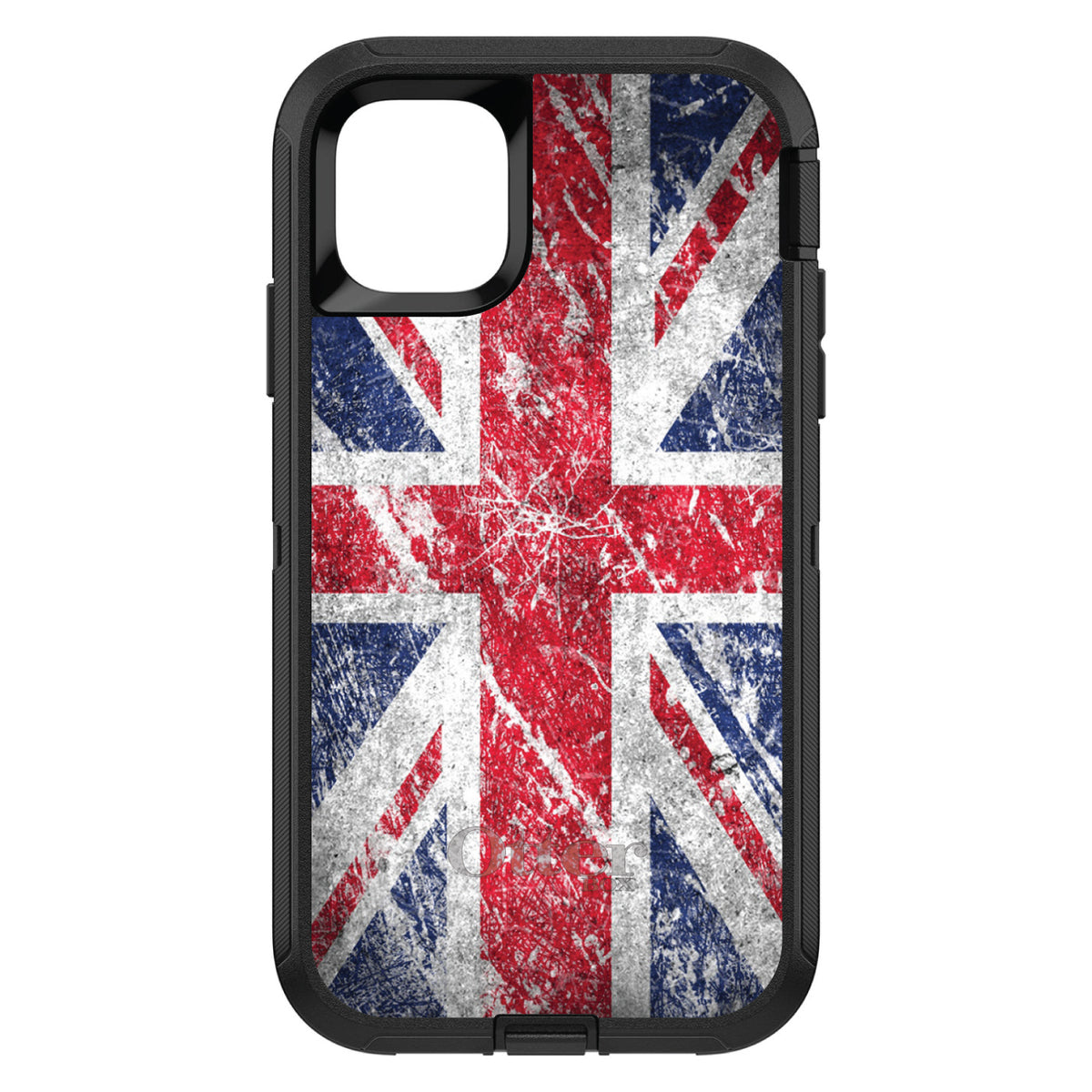 Red White Blue British Flag Weathered OtterBox Defender Case for iPhone & Galaxy, view 2