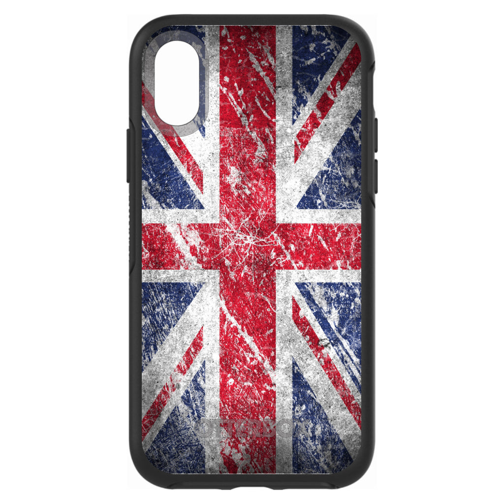 Red White Blue British Flag Weathered OtterBox Symmetry Case for iPhone & Galaxy, view 4