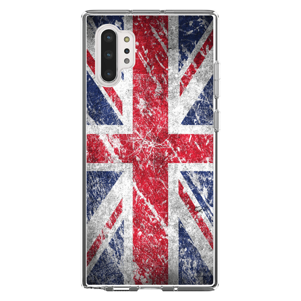 Red White Blue British Flag Weathered Clear Shockproof iPhone Case, view 10