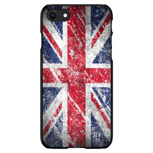 DistinctInk® Hard Plastic Snap-On Case for Apple iPhone or Samsung Galaxy - Red White Blue British Flag Weathered
