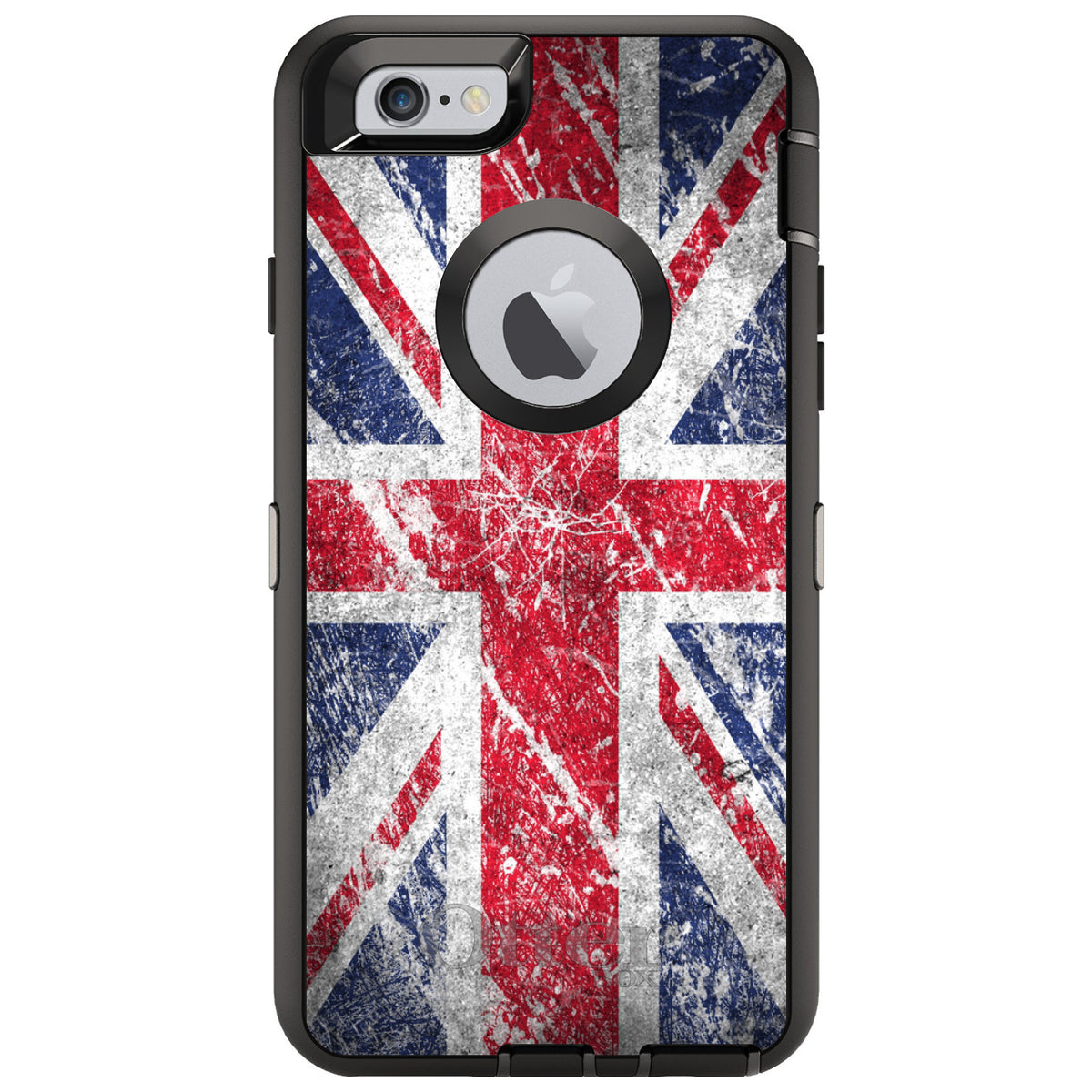 Red White Blue British Flag Weathered OtterBox Defender Case for iPhone & Galaxy, view 4