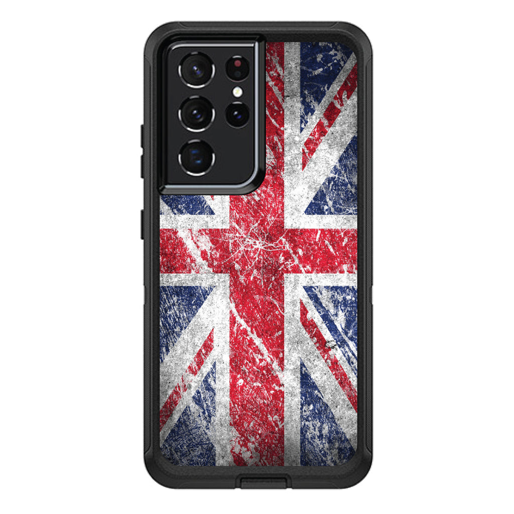 Red White Blue British Flag Weathered OtterBox Defender Case for iPhone & Galaxy, view 7