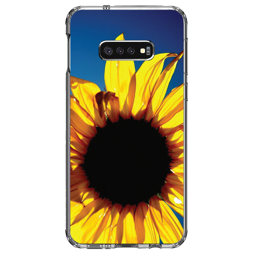 Blue Yellow Sunflower Sky Clear Shockproof iPhone Case, view 18