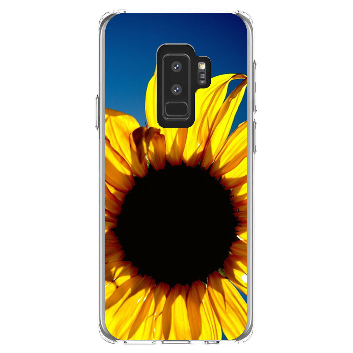 Blue Yellow Sunflower Sky Clear Shockproof iPhone Case, view 20