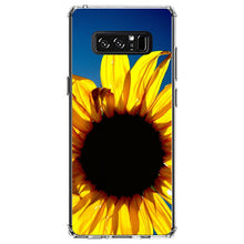 DistinctInk® Clear Shockproof Hybrid Case for Apple iPhone / Samsung Galaxy / Google Pixel - Blue Yellow Sunflower Sky