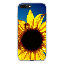 DistinctInk® Clear Shockproof Hybrid Case for Apple iPhone / Samsung Galaxy / Google Pixel - Blue Yellow Sunflower Sky