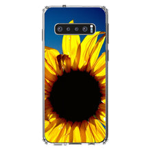 DistinctInk® Clear Shockproof Hybrid Case for Apple iPhone / Samsung Galaxy / Google Pixel - Blue Yellow Sunflower Sky