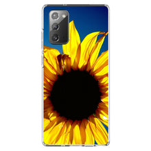 DistinctInk® Clear Shockproof Hybrid Case for Apple iPhone / Samsung Galaxy / Google Pixel - Blue Yellow Sunflower Sky