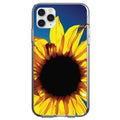 Blue Yellow Sunflower Sky Clear Shockproof iPhone Case