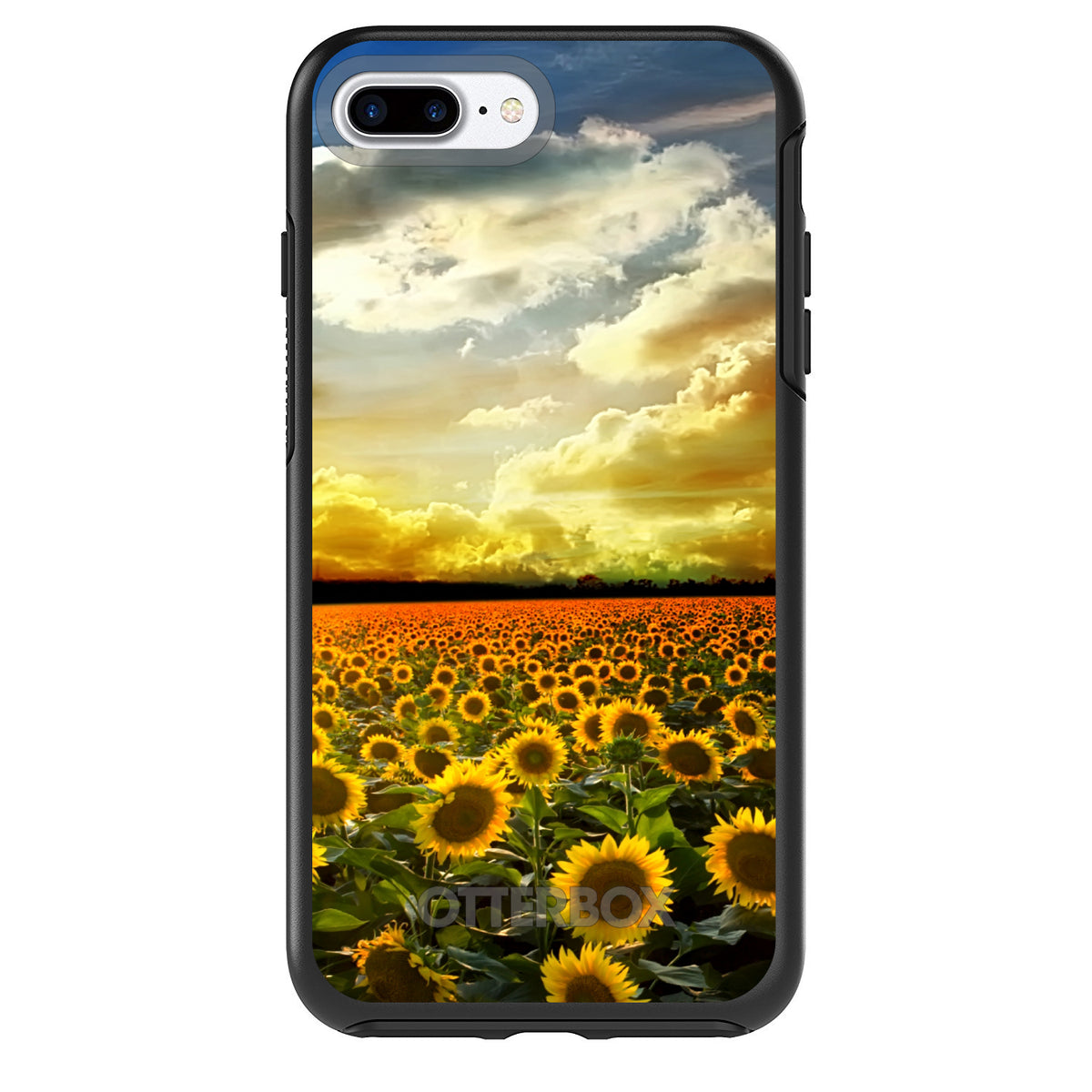 Green Blue Yellow Sunflowers OtterBox Symmetry Case for iPhone & Galaxy, view 2