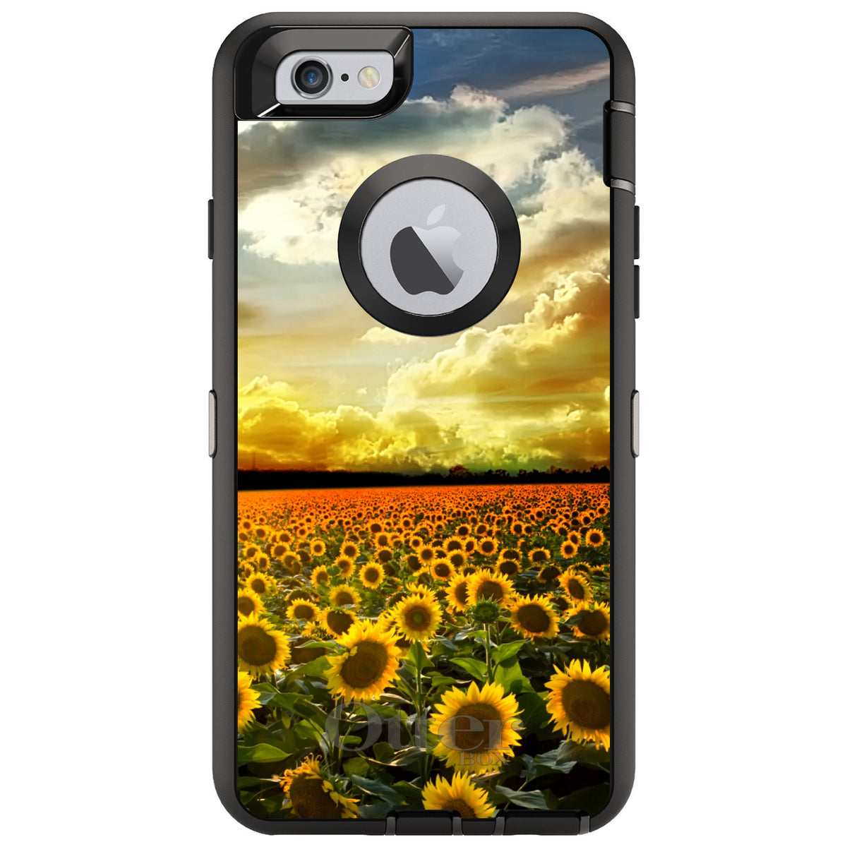 Green Blue Yellow Sunflowers OtterBox Defender Case for iPhone & Galaxy, view 4