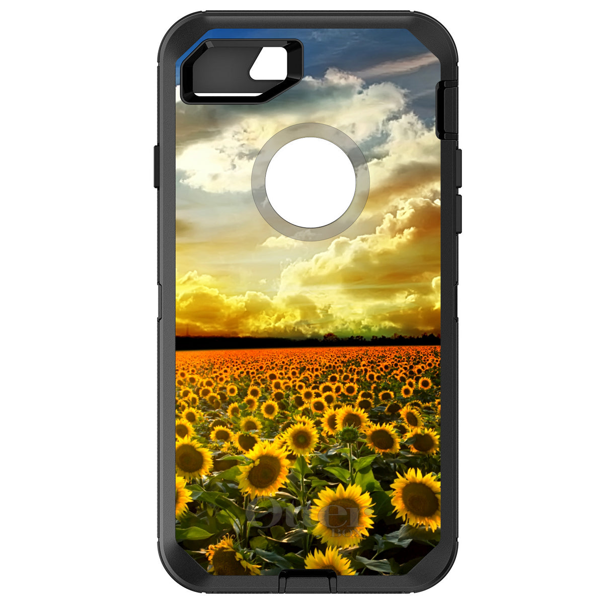 Green Blue Yellow Sunflowers OtterBox Defender Case for iPhone & Galaxy