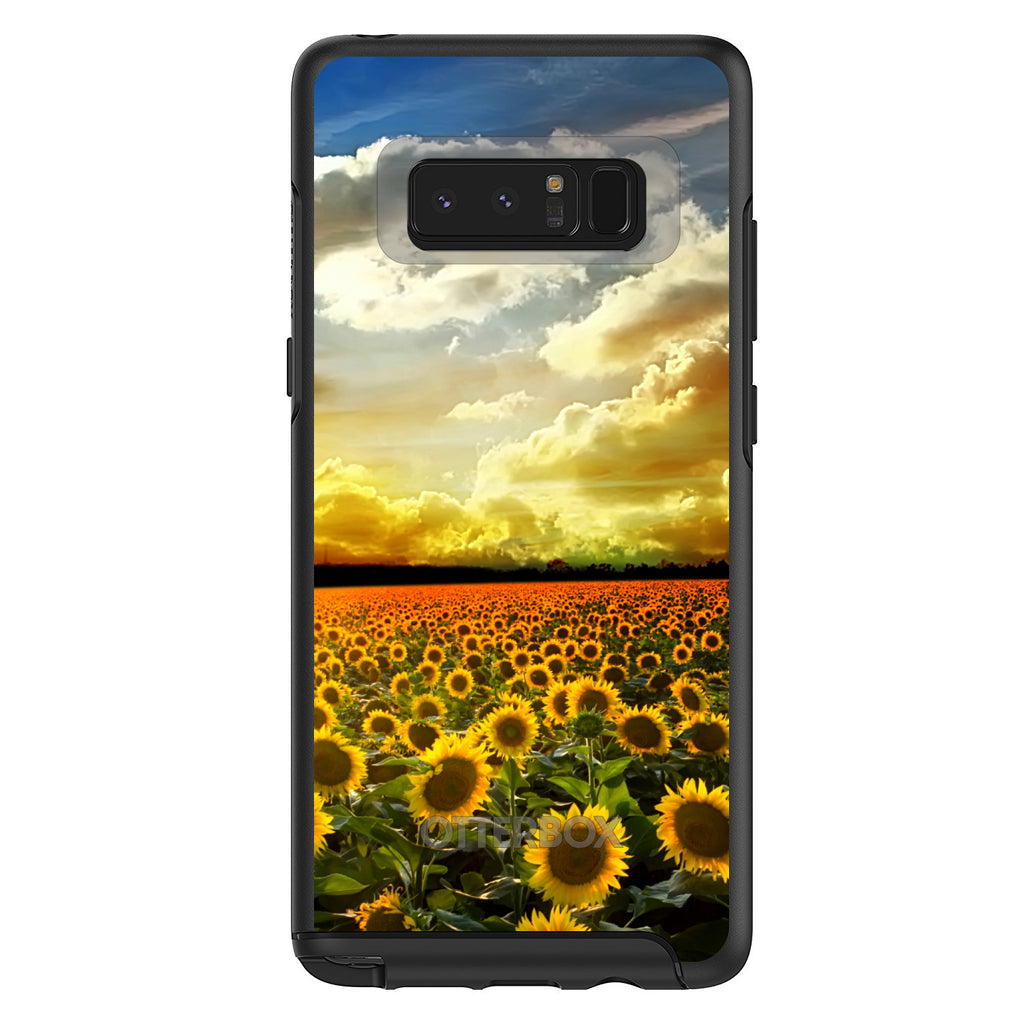 Green Blue Yellow Sunflowers OtterBox Symmetry Case for iPhone & Galaxy, view 14