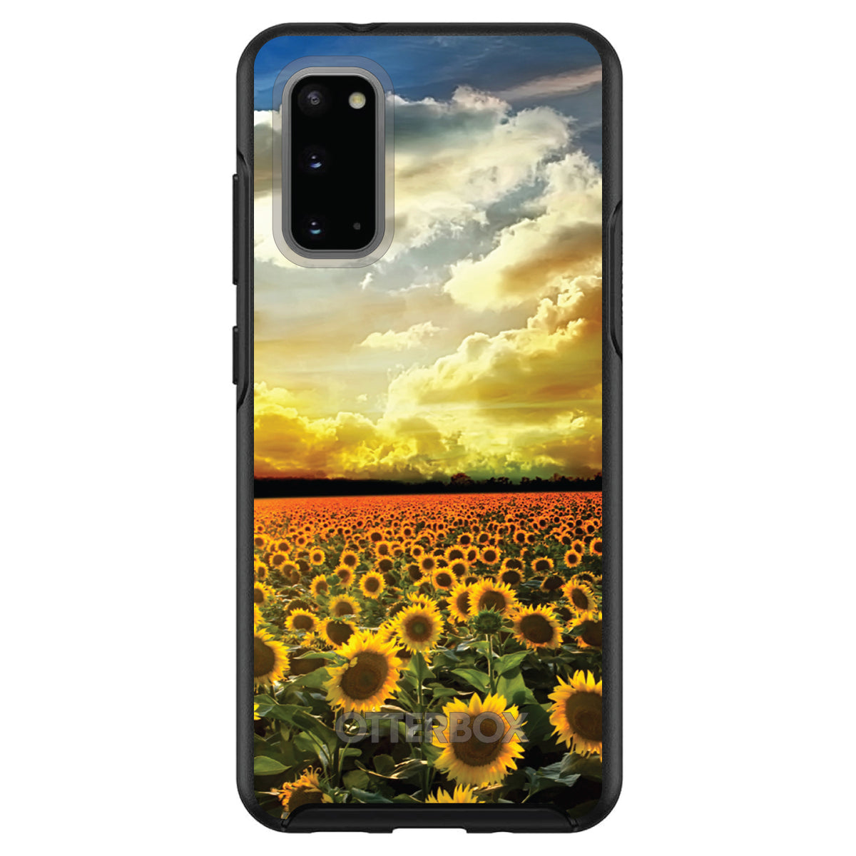 Green Blue Yellow Sunflowers OtterBox Symmetry Case for iPhone & Galaxy, view 5