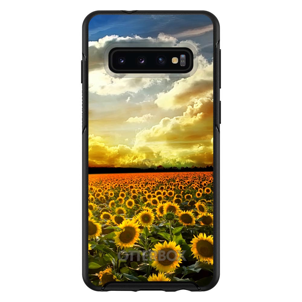 Green Blue Yellow Sunflowers OtterBox Symmetry Case for iPhone & Galaxy, view 6