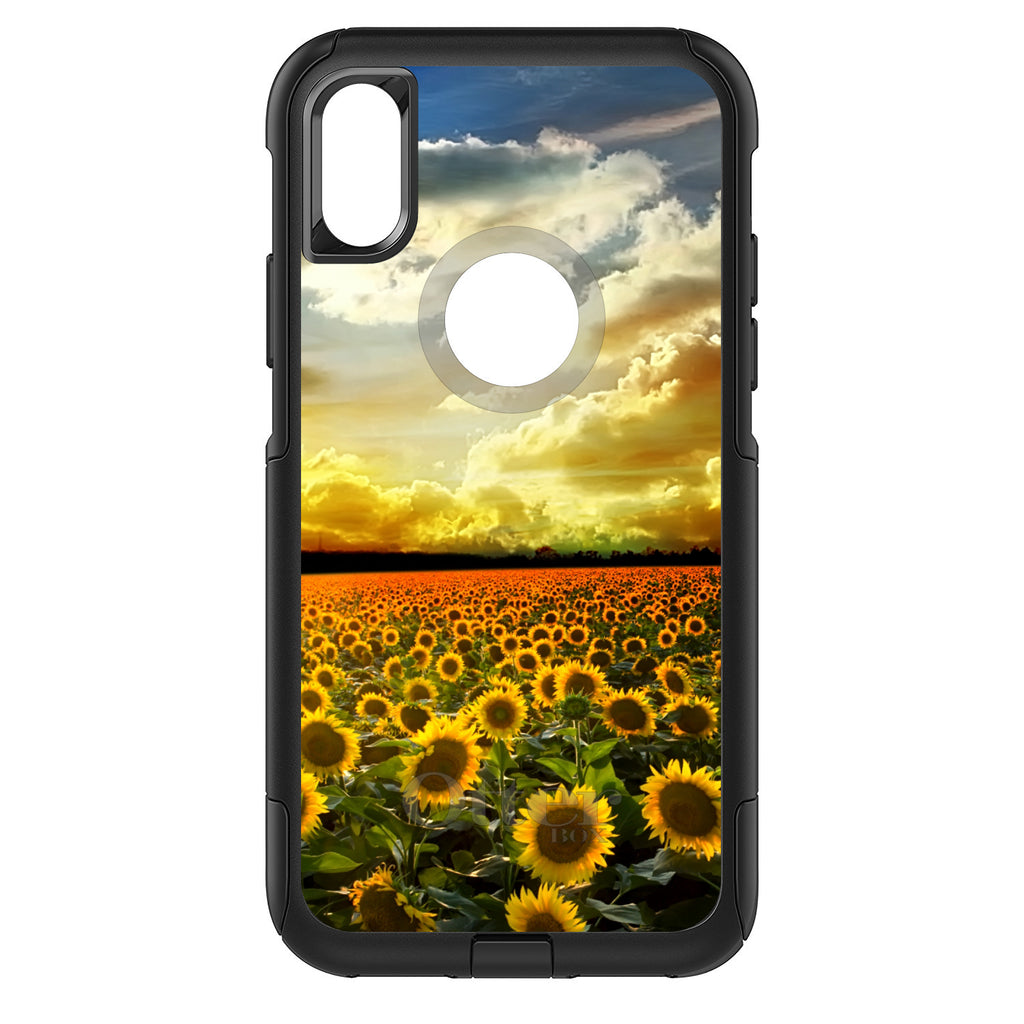 Green Blue Yellow Sunflowers OtterBox Commuter Case for iPhone & Galaxy, view 3