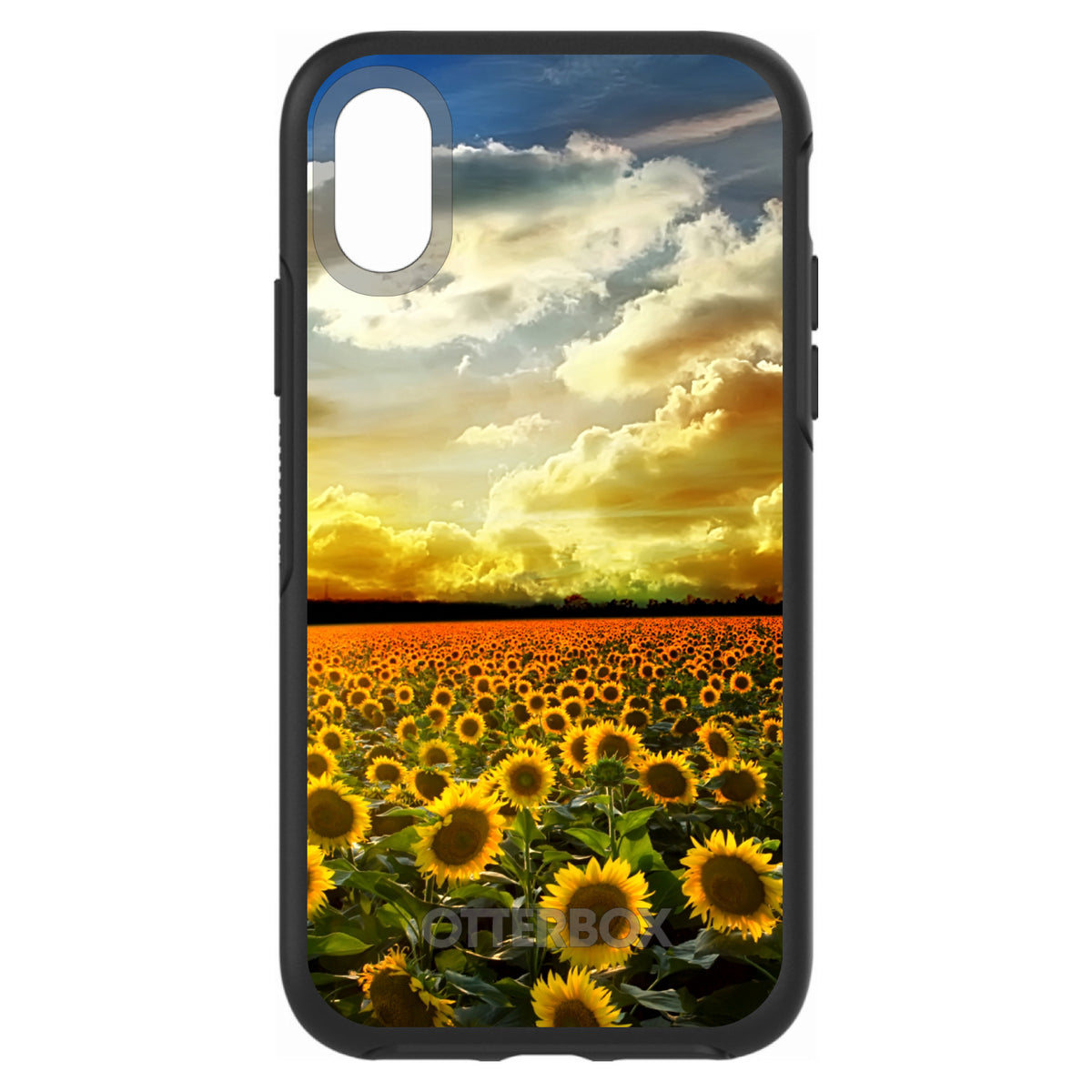 Green Blue Yellow Sunflowers OtterBox Symmetry Case for iPhone & Galaxy, view 4