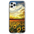 Green Blue Yellow Sunflowers Clear Shockproof iPhone Case