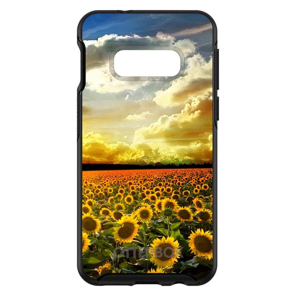 Green Blue Yellow Sunflowers OtterBox Symmetry Case for iPhone & Galaxy, view 7