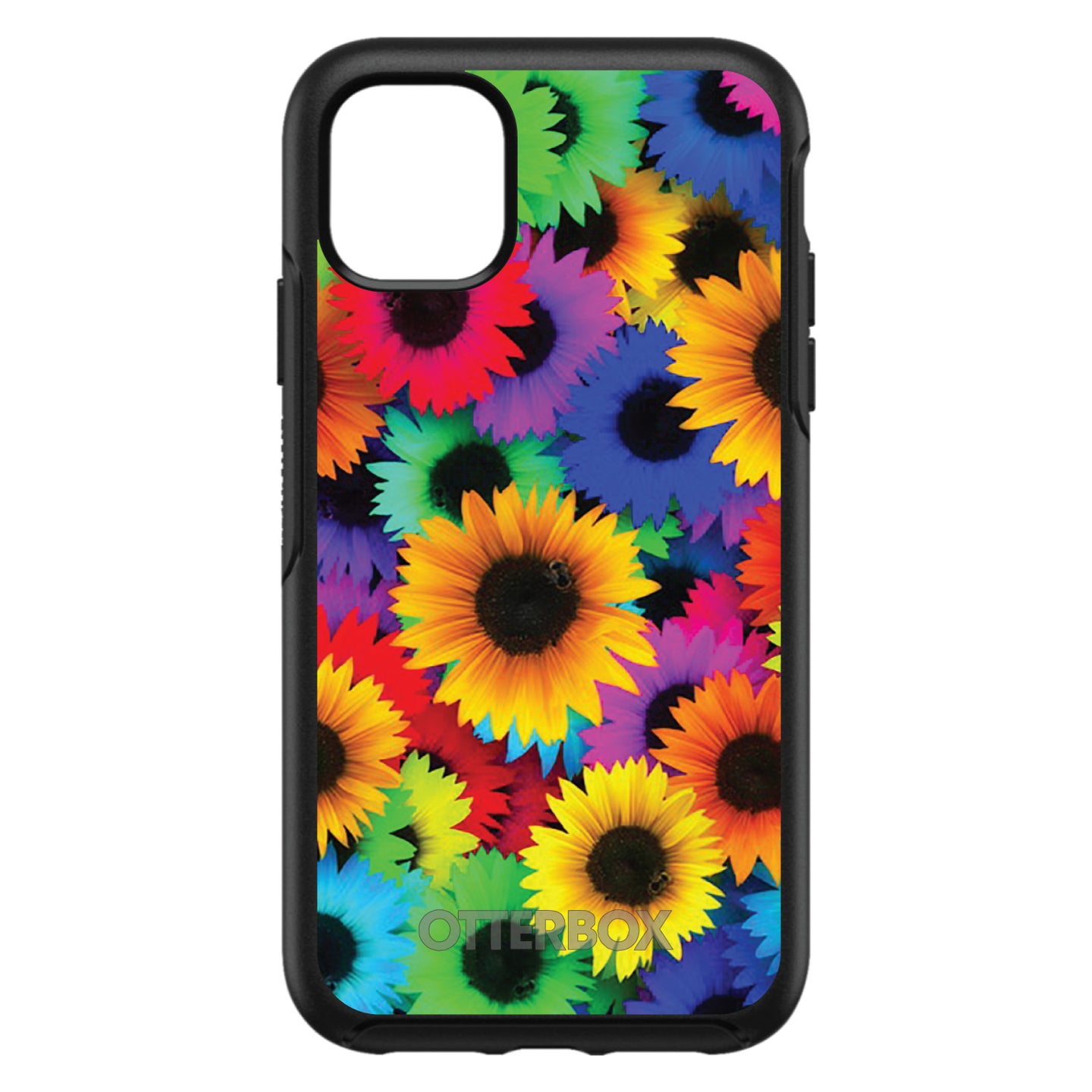 DistinctInk™ OtterBox Symmetry Series Case for Apple iPhone / Samsung Galaxy / Google Pixel - Red Green Yellow Sunflowers