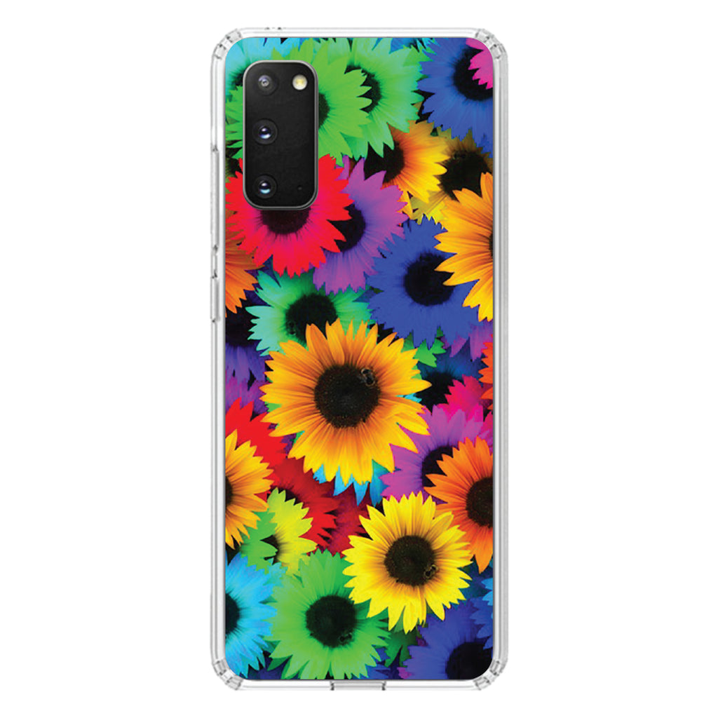 Red Green Yellow Sunflowers Clear Shockproof iPhone Case, view 15