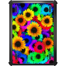 DistinctInk™ OtterBox Defender Series Case for Apple iPad / iPad Pro / iPad Air / iPad Mini - Red Green Yellow Sunflowers