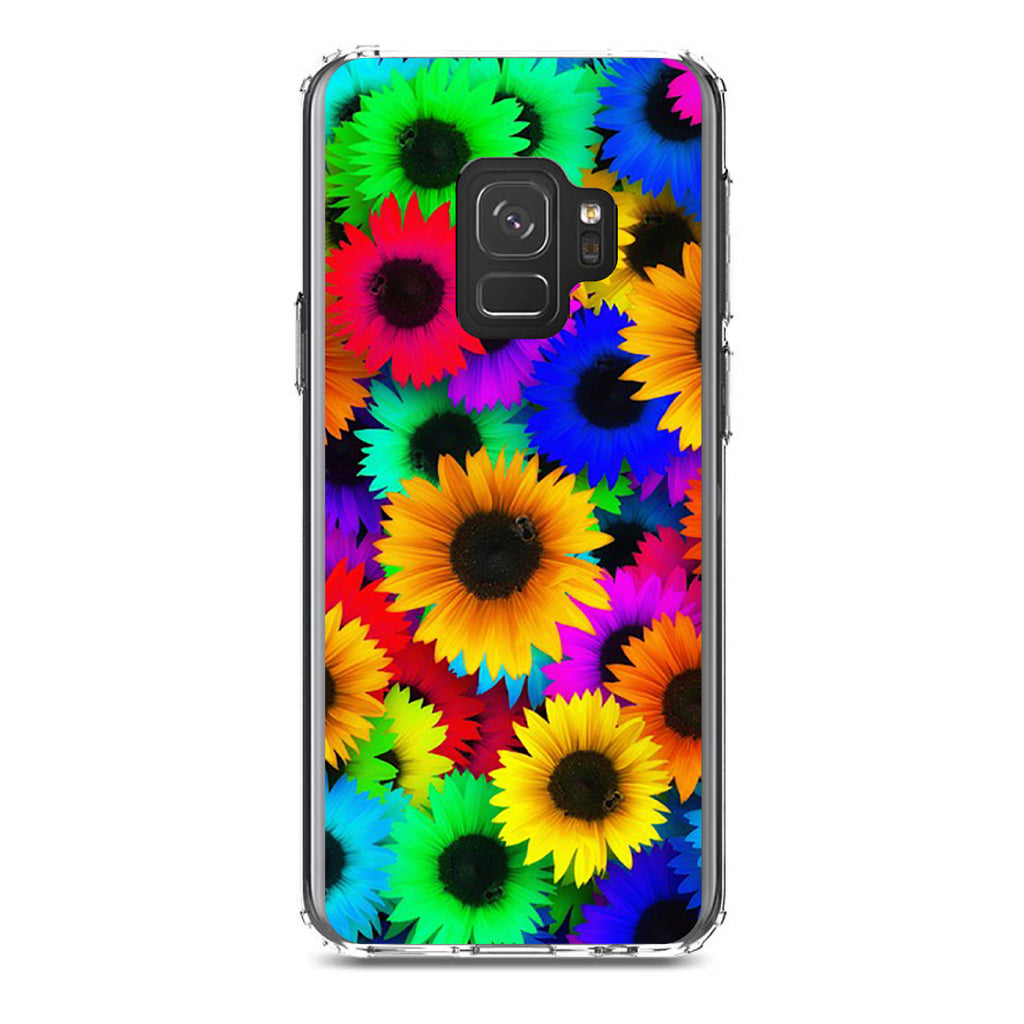 Red Green Yellow Sunflowers Clear Shockproof iPhone Case, view 19