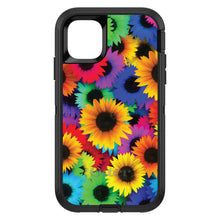 DistinctInk™ OtterBox Defender Series Case for Apple iPhone / Samsung Galaxy / Google Pixel - Red Green Yellow Sunflowers