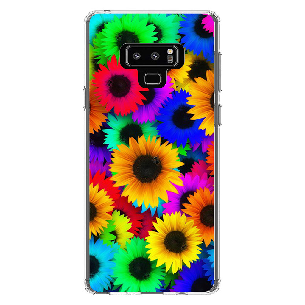 Red Green Yellow Sunflowers Clear Shockproof iPhone Case, view 11