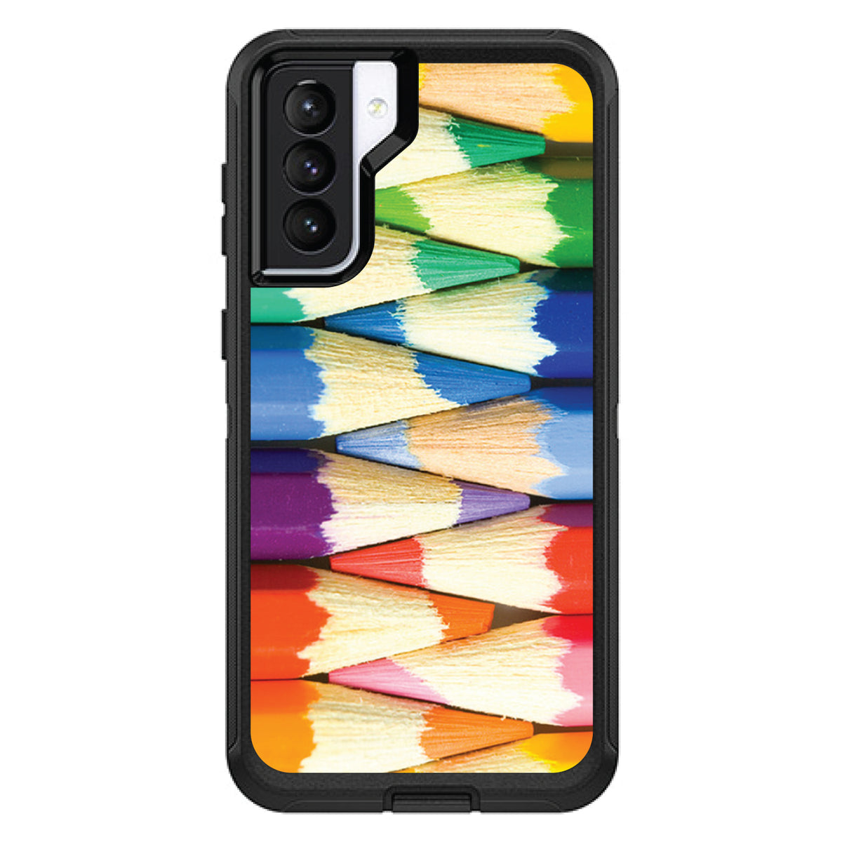 Rainbow Colored Pencils OtterBox Defender Case for iPhone & Galaxy, view 6