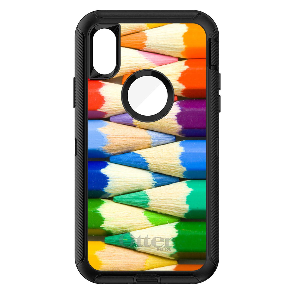Rainbow Colored Pencils OtterBox Defender Case for iPhone & Galaxy, view 3