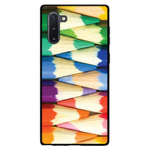 DistinctInk® Hard Plastic Snap-On Case for Apple iPhone or Samsung Galaxy - Rainbow Colored Pencils