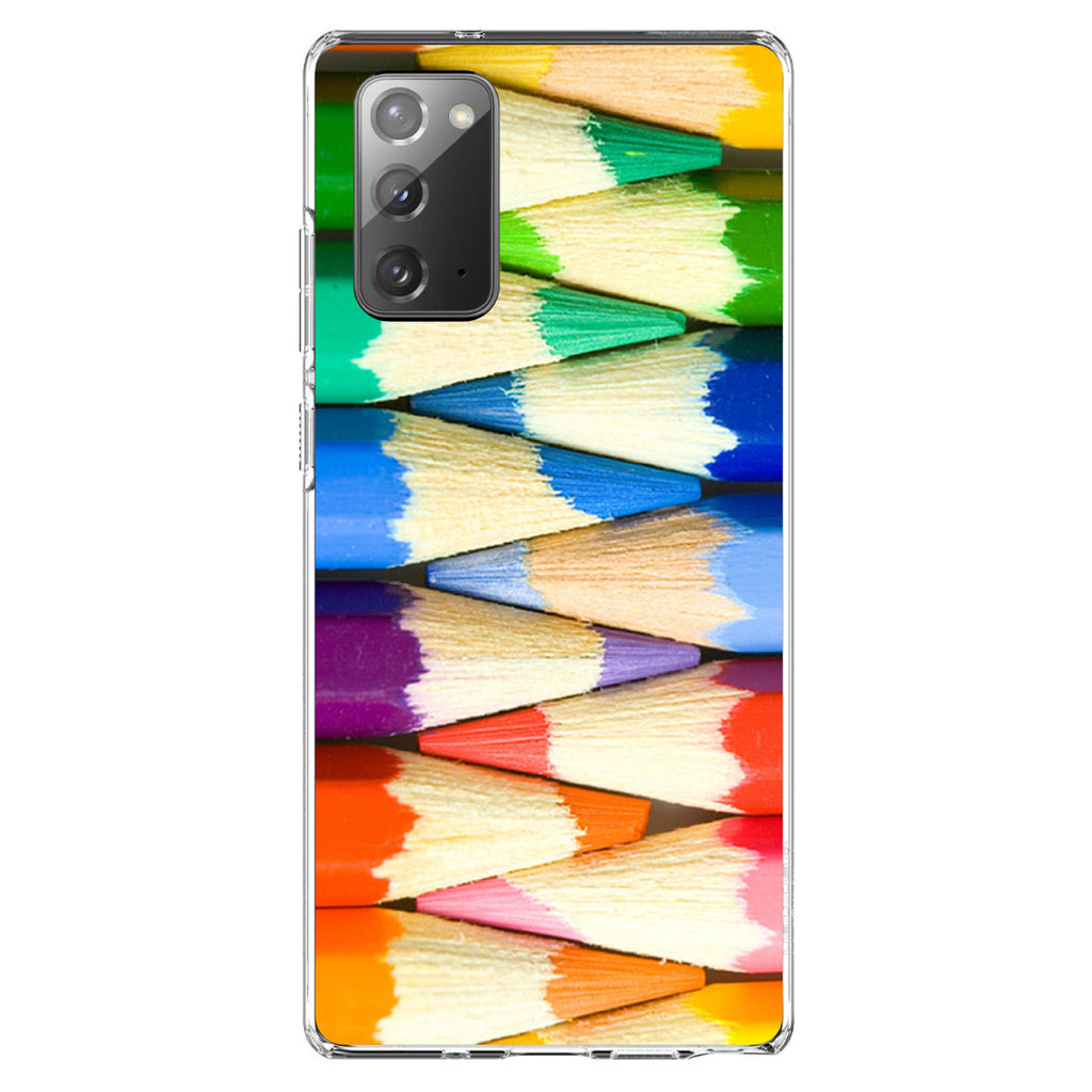 Rainbow Colored Pencils Clear Shockproof iPhone Case, view 7